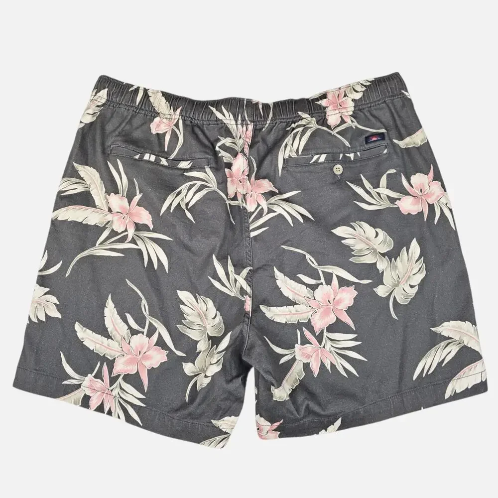 NWT Faherty Shorts Mens XXL Gray Essential Drawstring Lightweight Tropical